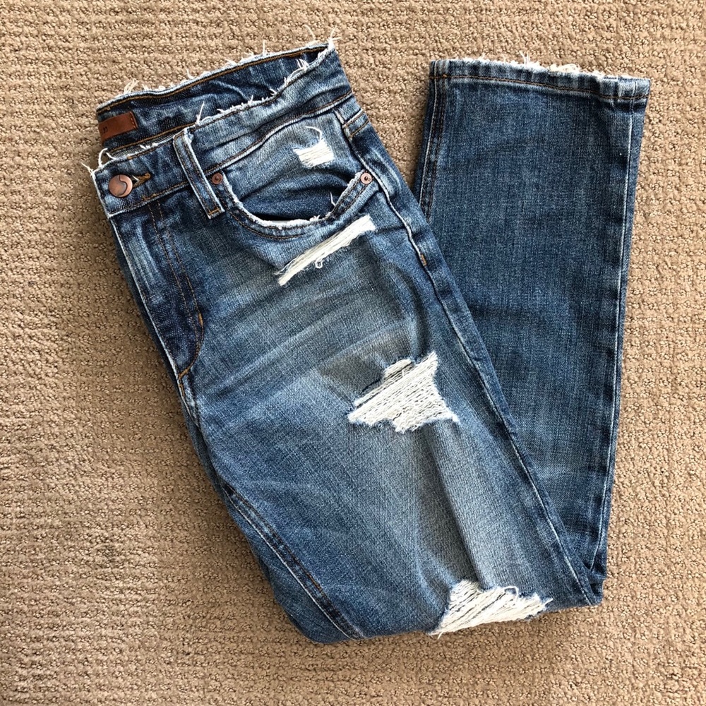 Joe’s Distressed Cropped Jeans